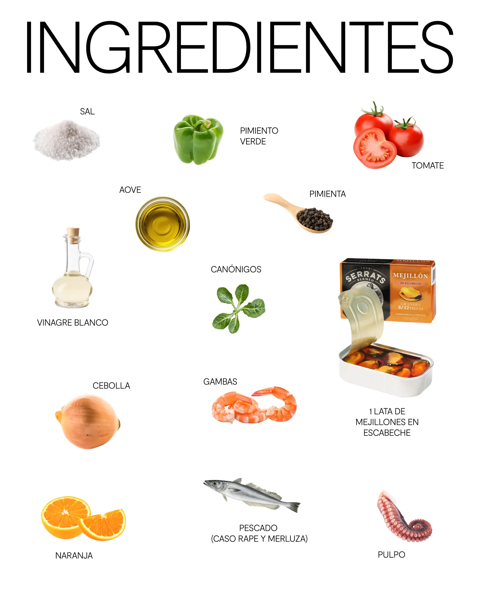 Ingredientes necesarios para las recetas veraniegas de Serrats