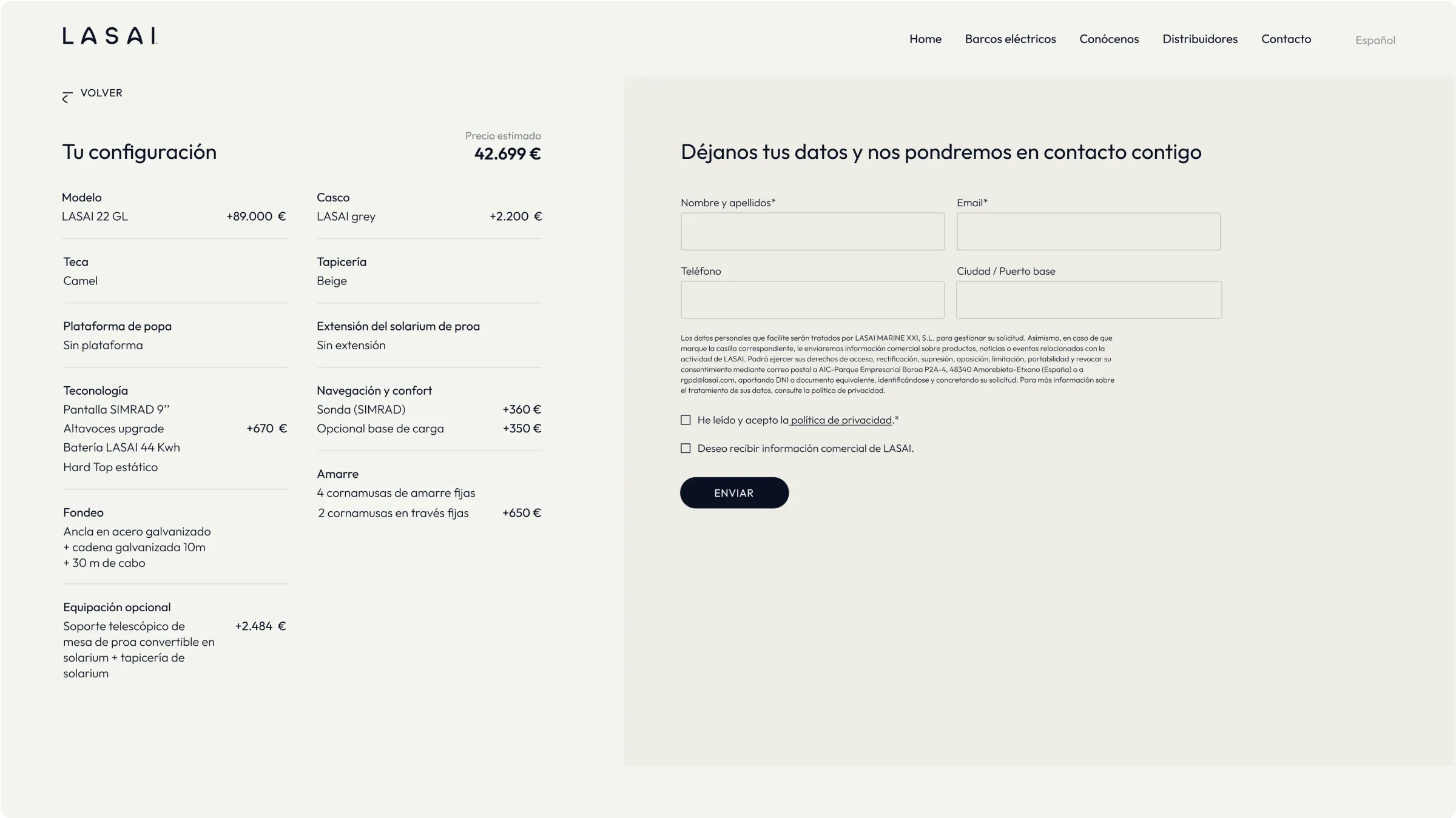 Lasai web configurador