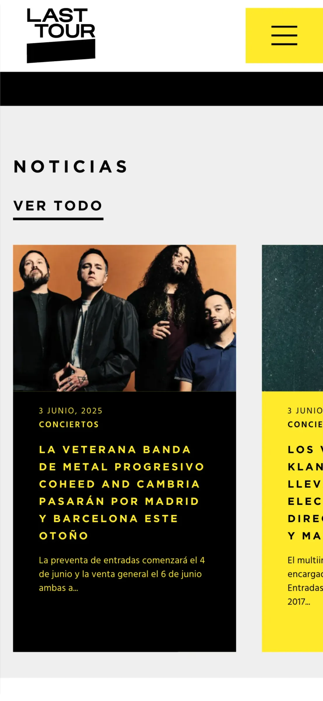 Last Tour web mobile