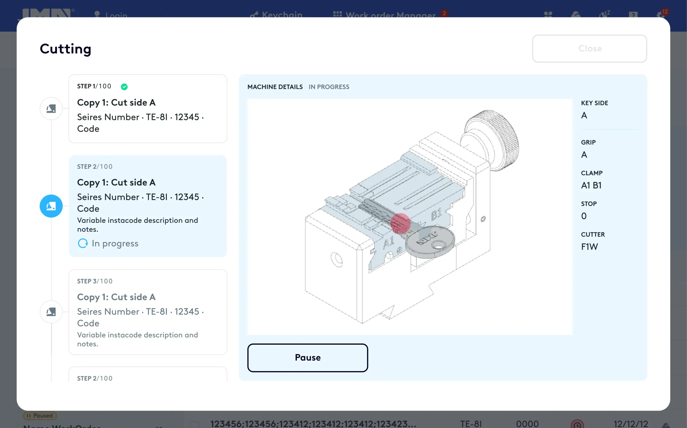 Pantalla sobre cutting en JMA