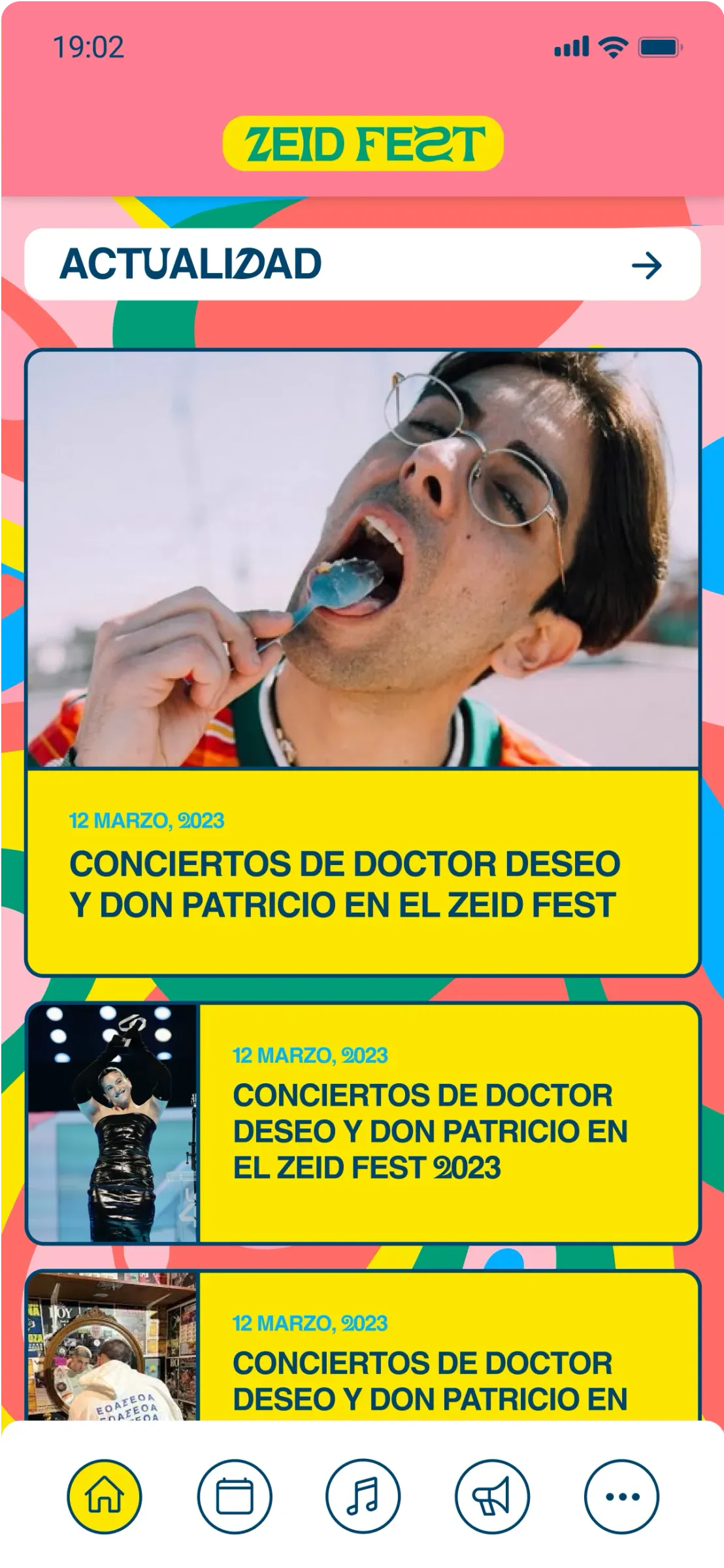 Ficha de artista Zeid Fest App